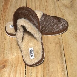 Myra Cream Fur Slippers